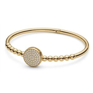 Sparkle Disc Beaded Bangle